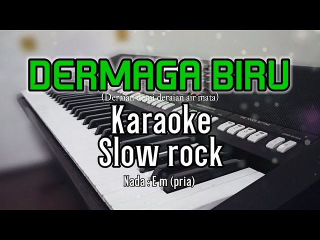 Dermaga biru (Thomas arya) - Karaoke + Lirik Slowrock Nada pria class=