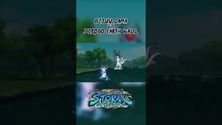 Tailed beast bomb and ashura vs jirobo earth wall