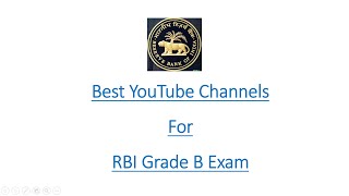 5 Best Youtube Channels For Rbi Grade B Exam