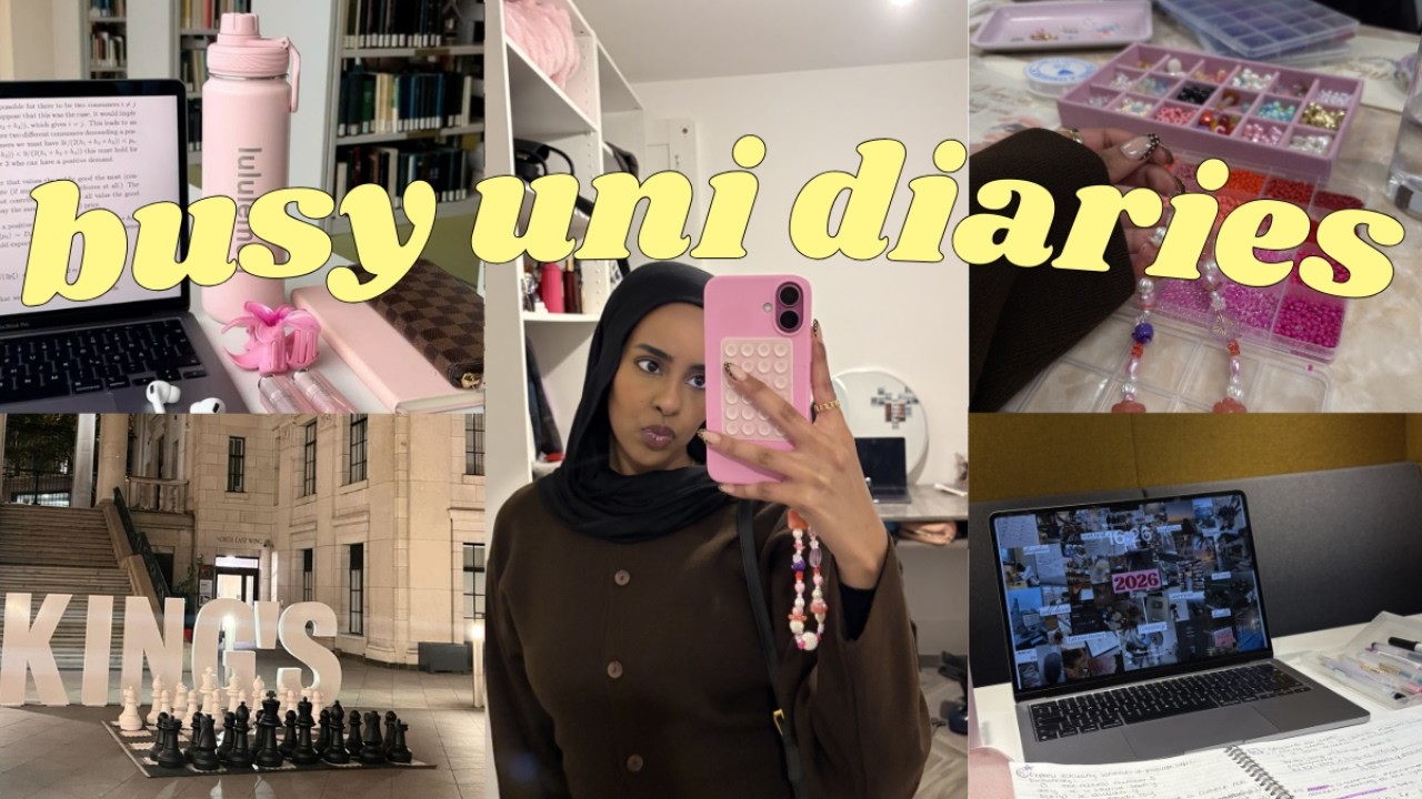 uni vlog 🧸 study diaries at kings📖, friends and slice of life 🍰