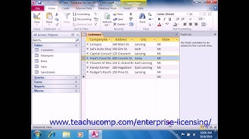 Microsoft Office Access Tutorial 2010 Getting Acquainted Lesson 1.2 Employee Group Training