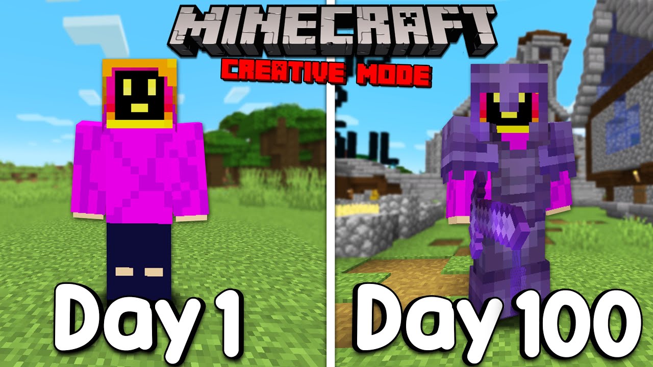I Survived 100 Days Of Minecraft In Creative Mode And Here's What