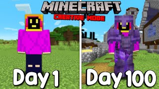 I Survived 100 Days Of Minecraft In Creative Mode And Heres What Happened