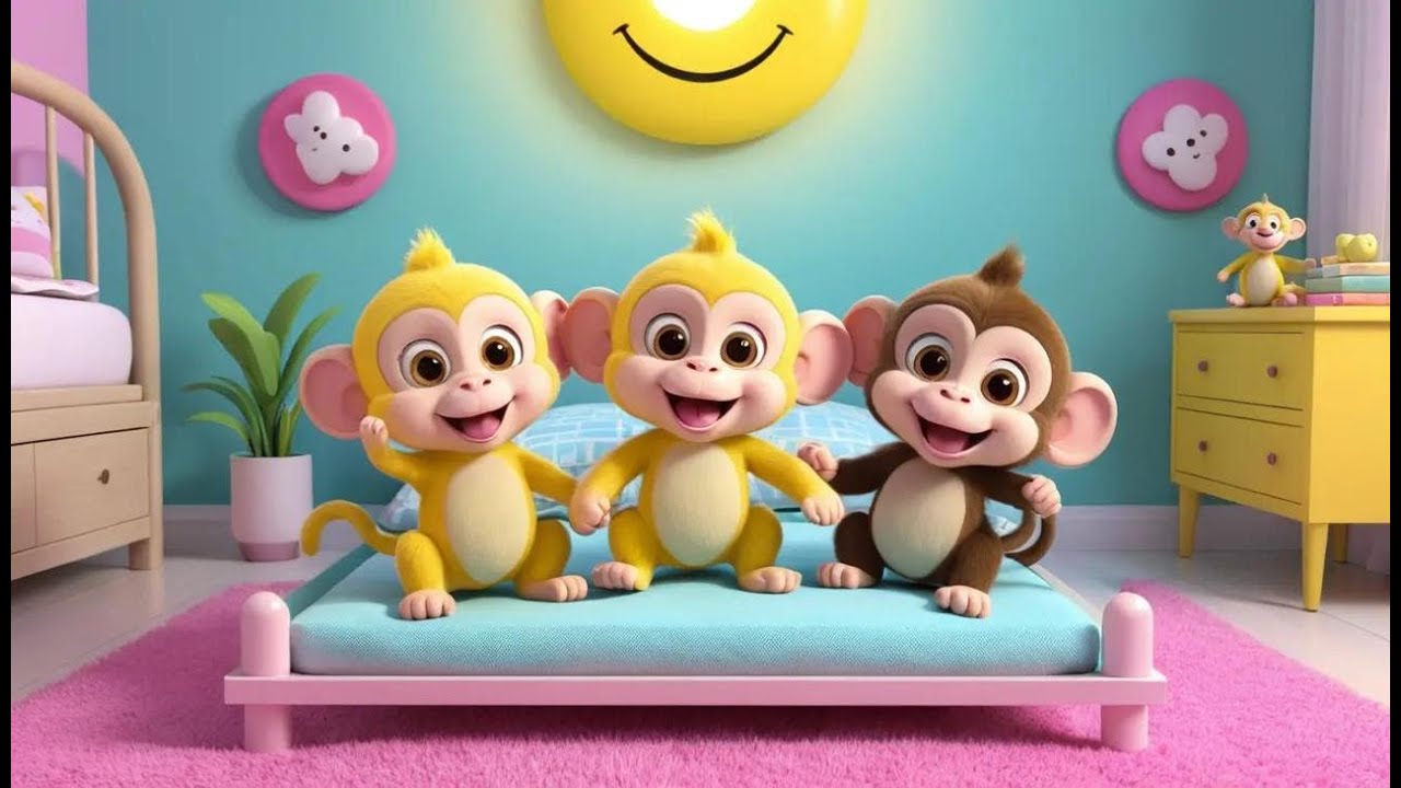 Five Little Monkeys | Fun Counting Nursery Rhyme for Kids | Sing-Along ...