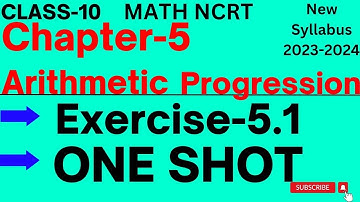 Class-10 Ex-5.1, Q-1,2,3,4 (Arithmetic Progression), Chapter5 Math One Shot, New CBSE NCERT Book