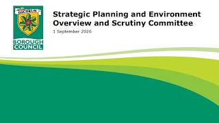 Full Strategic Planning & Environment 1st Sept 2026 News