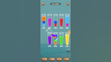 Water color sort level 1607 #androidgameplay #watersortpuzzle #shorts