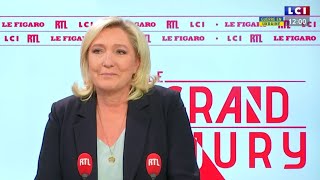 Marine Le Pen, invitée du Grand Jury