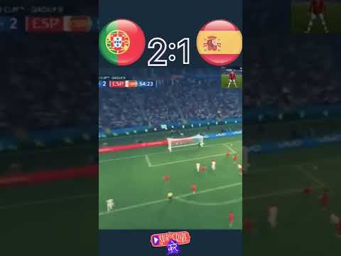 Portugal vs Spain 3-3 World Cup 2018 (Ronaldo Hatrick) #footballworldreacts #shorts #football