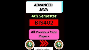 BIS402 Advanced JAVA Previous Year Papers (VTU) #vtu #2025exams #advancedjava #vtupapers #shorts