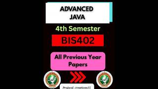 BIS402 Advanced JAVA Previous Year Papers (VTU) #vtu #2025exams #advancedjava #vtupapers #shorts