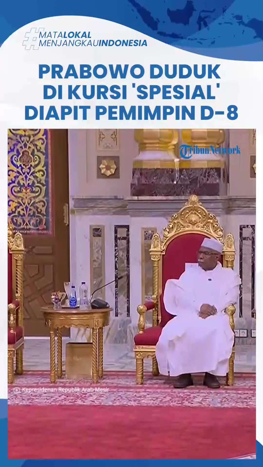 Gaya Prabowo Duduk di Kursi 'Spesial' saat KTT D-8 di Mesir, Diapit Para Pemimpin Dunia
