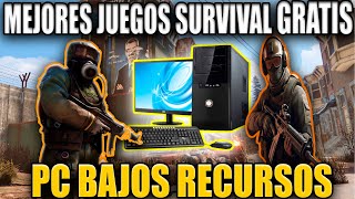 Top 7 MEJORES Juegos de Supervivencia GRATIS para PC DE BAJOS RECURSOS 2024