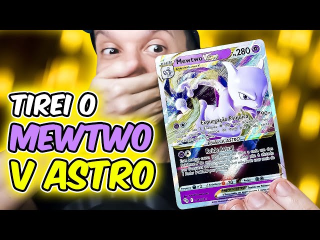 Carta Pokémon Mewtwo V Astro Dourado Coleção Especial Go