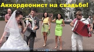 Мега позитифф! Аккордеонист жжёт на свадебной прогулке! Мега позитифф! Аккордеонист жжёт на свадебной прогулке!