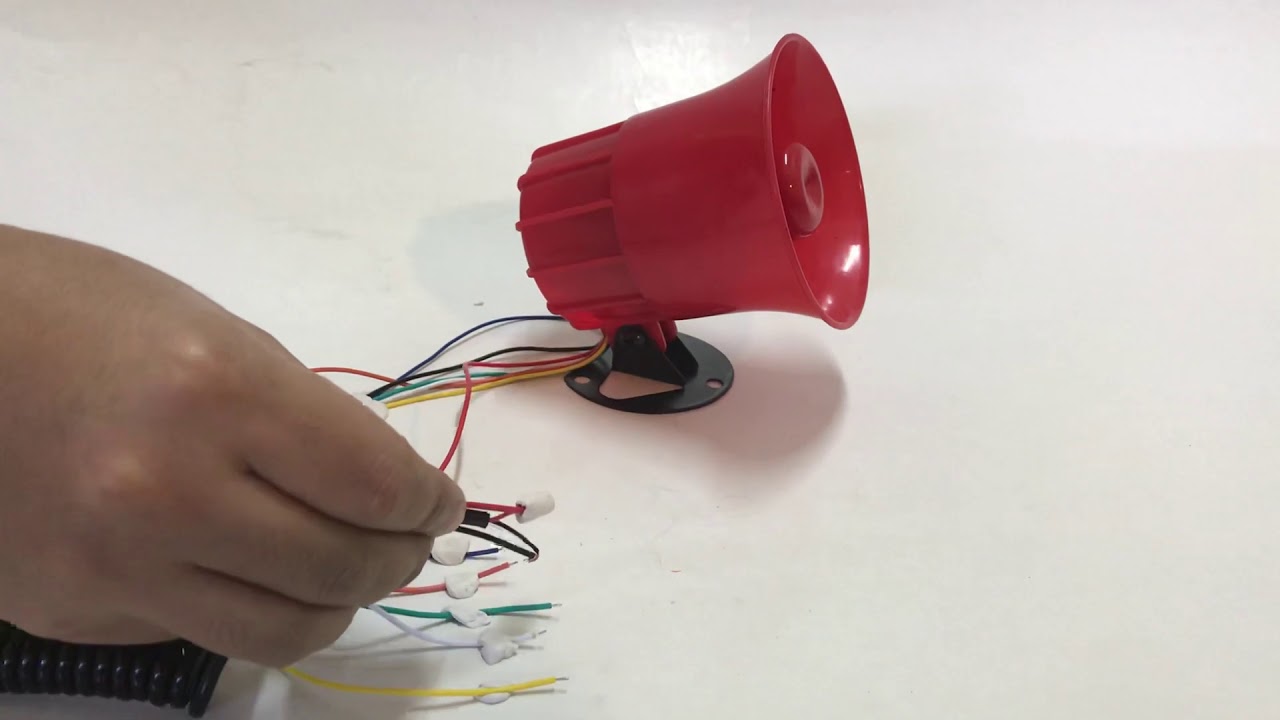 MP3 Sound Horn Speaker N002. 10 Watt, 932V DC Red. 5 Sounds YouTube