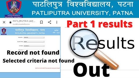 Patliputra University part 1 result out Regular/ Vocational|how to check ppu part 1 result2022#ppu