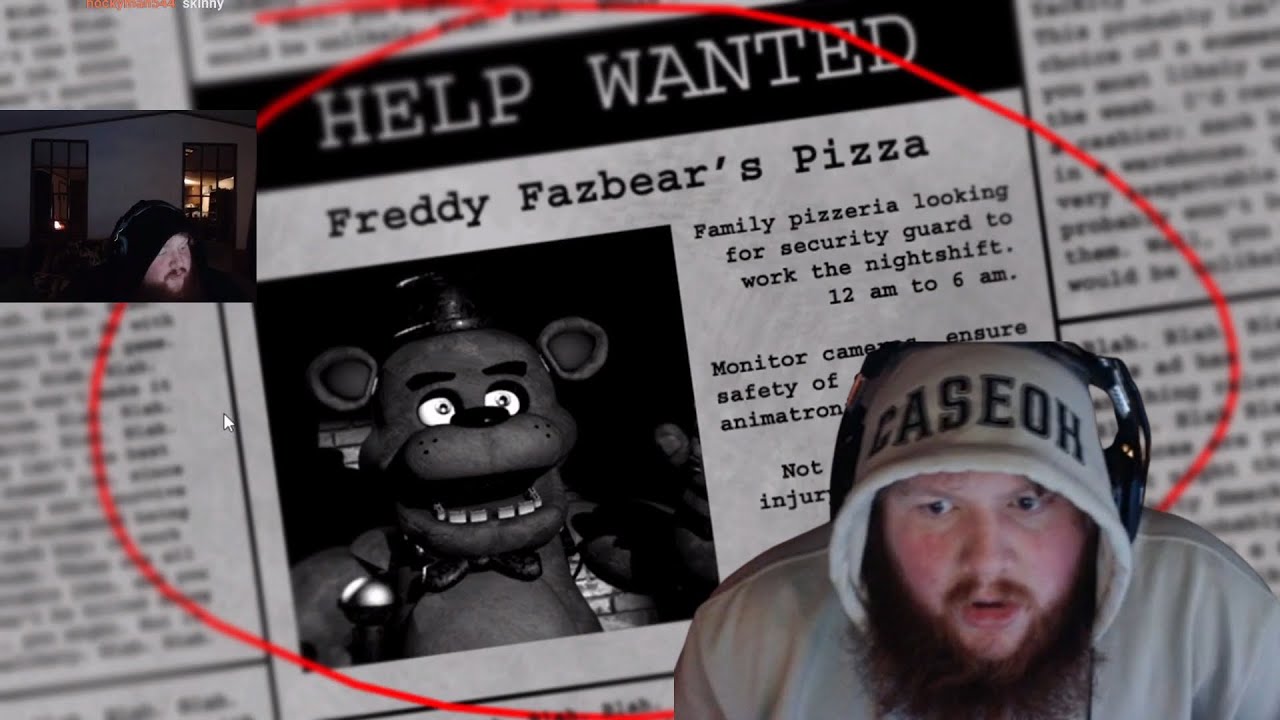 Caseoh Plays fnaf 1 [all nights in 1 attemp] part 3 - YouTube