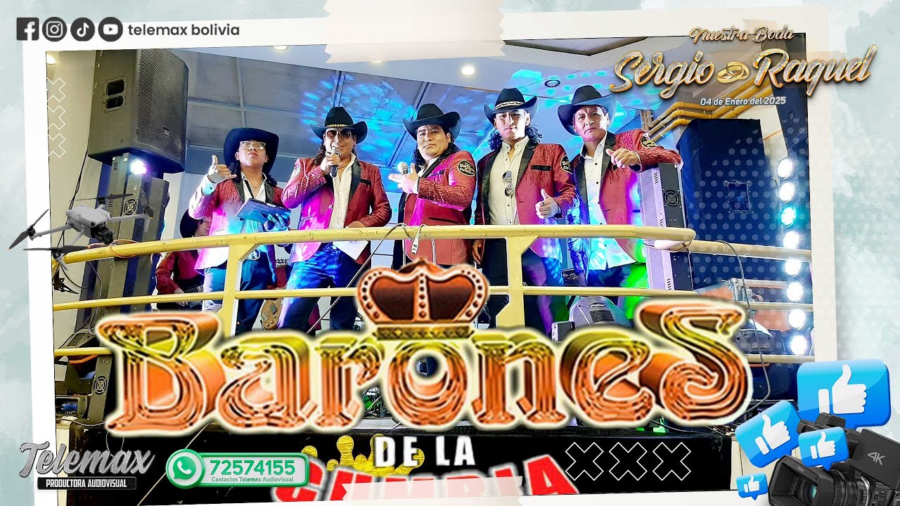 Barones de la Cumbia en vivo - Boda de Sergio y Raquel - Telemax Productora Audiovisual