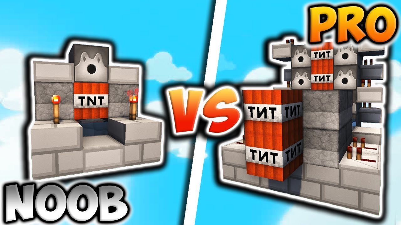 Noob Vs Pro Tnt Wars Minecraft Youtube