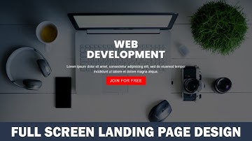 Creating a Full-Screen Landing Page with HTML & CSS Flexbox