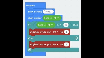 BBC micro:bit using Monk Makes Temperature Probe to trigger relay switch controlled DC motor (fan)