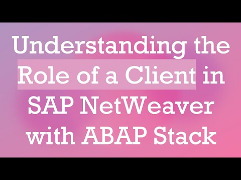Understanding the Role of a Client in SAP NetWeaver with ABAP Stack