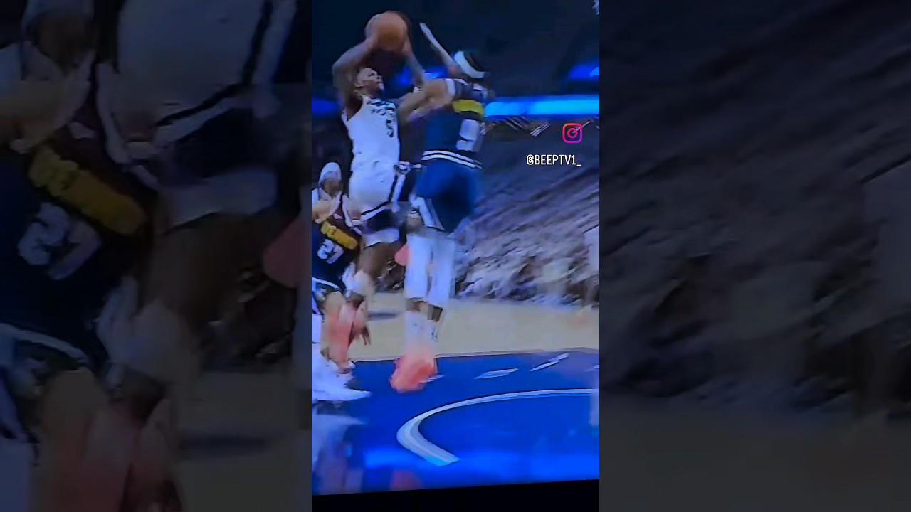 Anthony Edwards With A Trampoline Dunk 