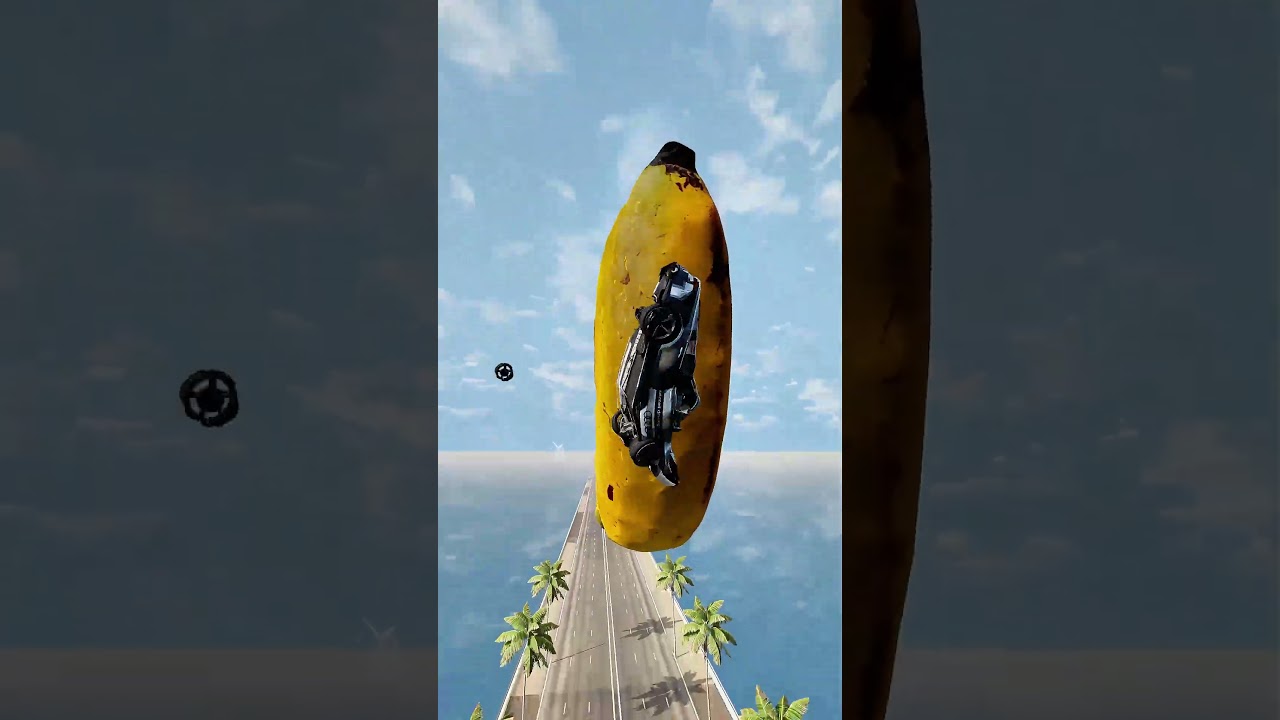 哪輛車能跳過旋轉的香蕉  