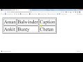Tables in HTML