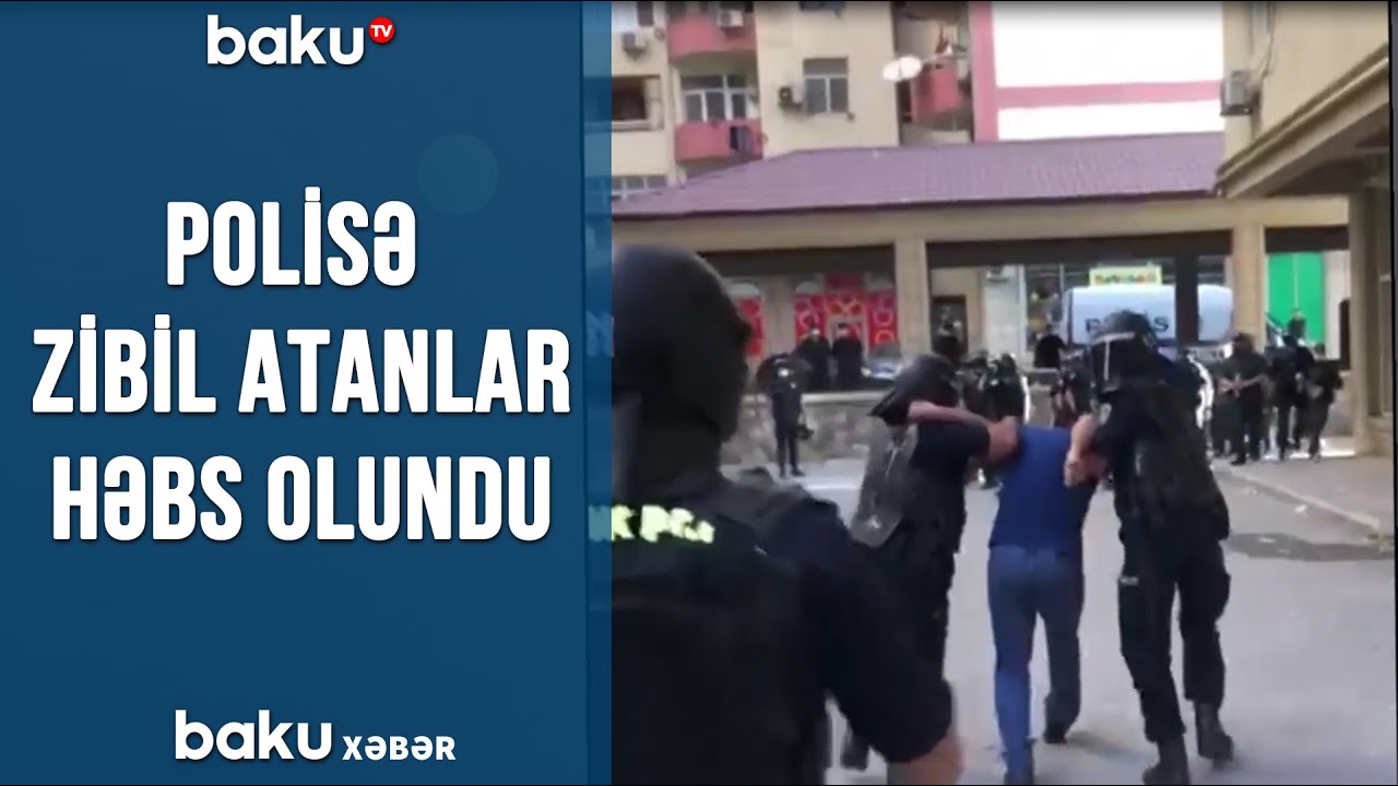 Polisə zibil atanlar həbs olundu