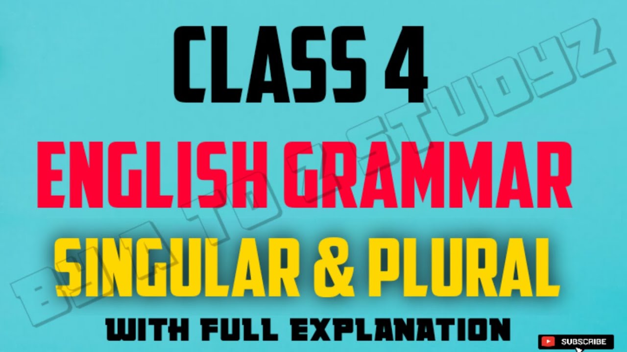 Class 4 | English grammar | SINGULAR AND PLURAL NOUN | by A TO Z STUDYZ ...