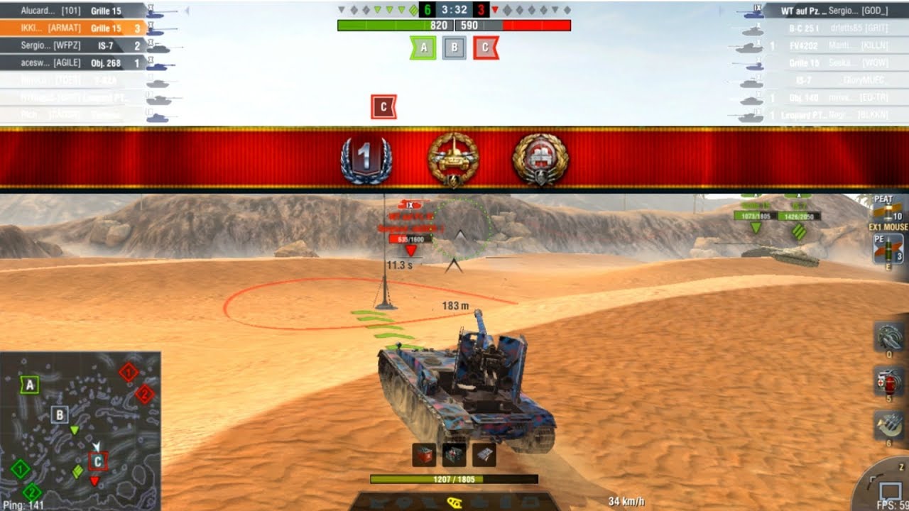 world of tanks asia WOT Blitz grille 15 DMG 5.8K