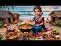 Miniature Fishing & Traditional Fish Curry Cooking ASMR 🏠🐟