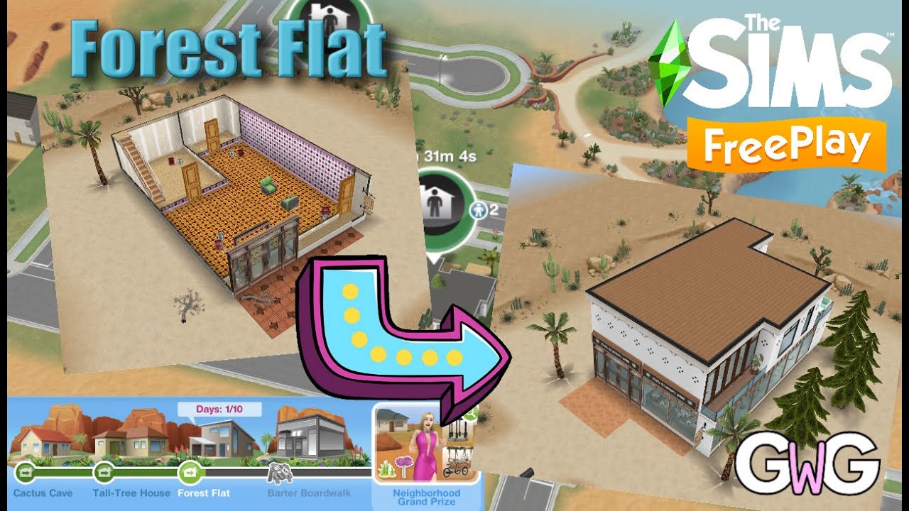The Sims Freeplay Sim Springs Part 9 Forest Flat Walkthrough [Palm