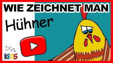 Wie zeichnet man Hühner - einfach und schnell zu Hause lernen 🐔🐓We draw chickens