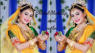 Bridal Makeup And Potloi  || Model- Meghna Lairenlakpam||