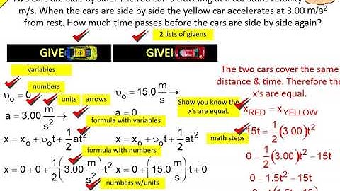 Unit 1.5 Video 2 - Algebraic Kinematics Part 2 - Racing problems