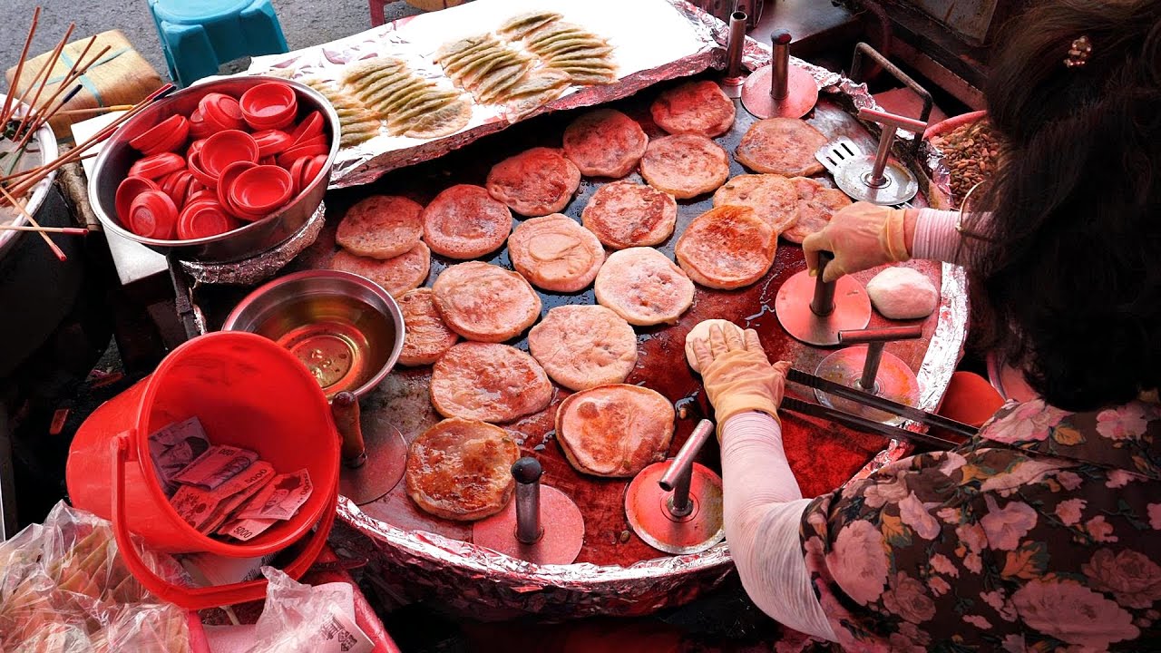 40년동안 한자리에서 호떡 팔아온? 전설의 대형 철판 호떡맛집, 납작만두, 오뎅 / korean sweet pancake, fish cake / korean street food