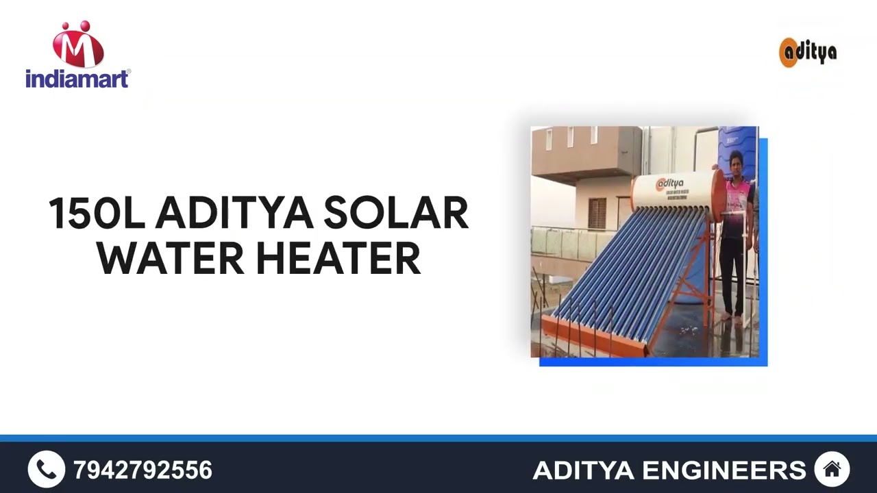 300L Aditya Solar Water Heater | Available on IndiaMART - YouTube