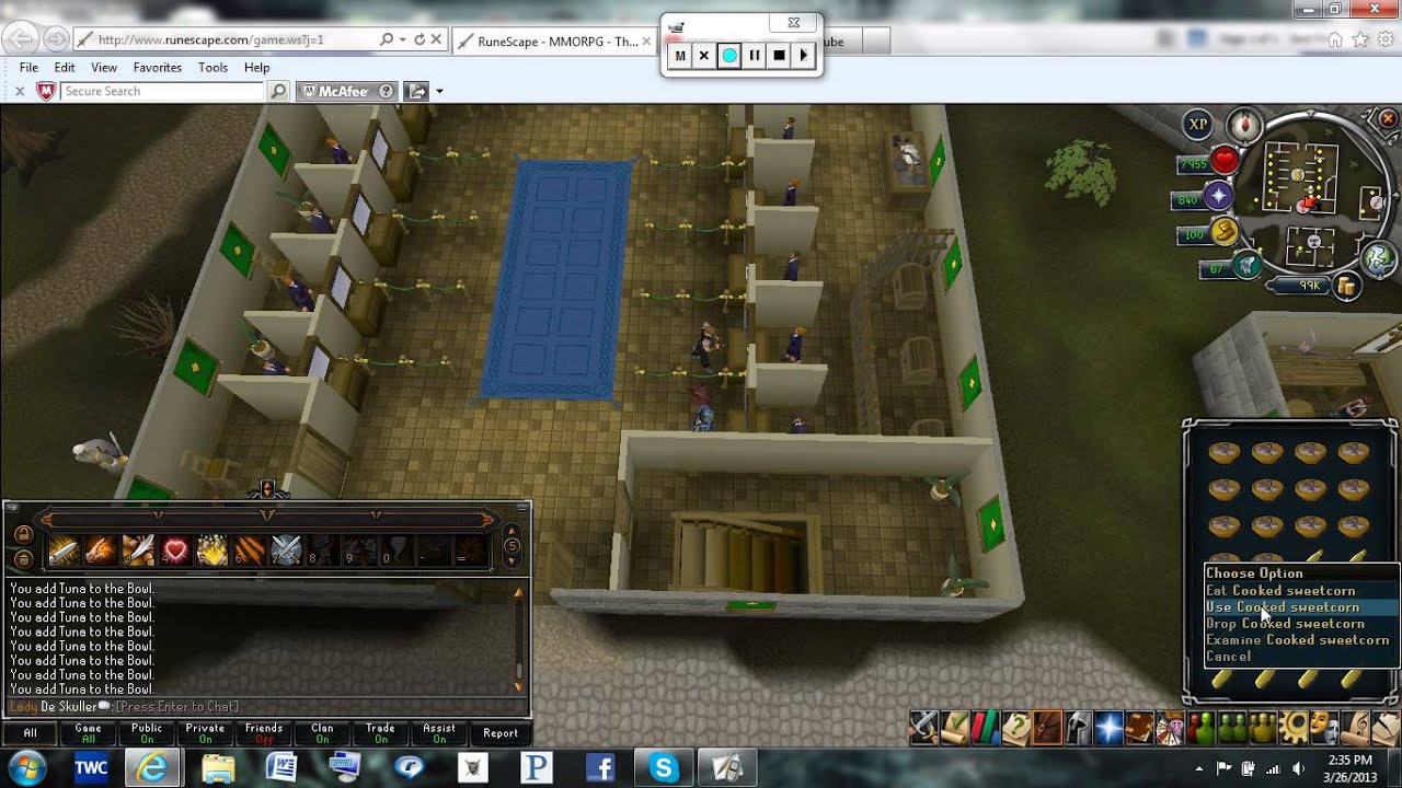 How to make a Tuna Potato in Runescape - YouTube