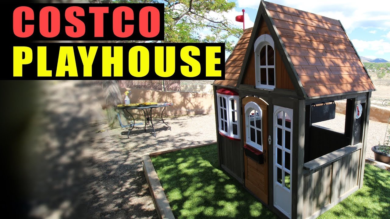 Building The Greystone Cottage Playhouse From Costco Youtube