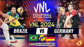 BRAZIL vs GERMANY Live Score Update Today Match VNL 2024 FIVB VOLLEYBALL MEN'S NATIONS LEAGUE