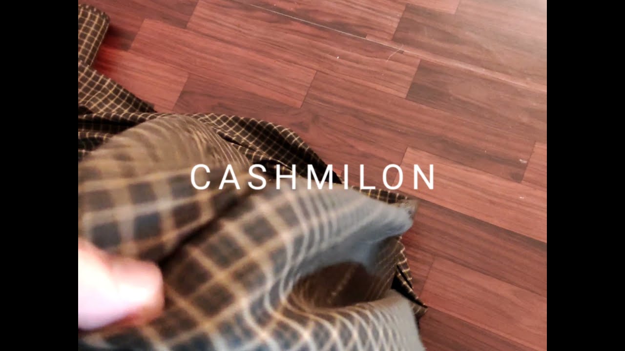 Premium Pure Cashmilon Check Wool Fabric 2022