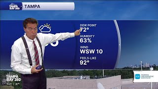 Temperatures expected to stay in the 80s in the Tampa Bay area
