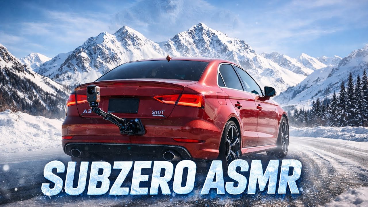 Pure Turbo Whistle & Exhaust ASMR | Audi A3 Stage 2 in Alaska Winter