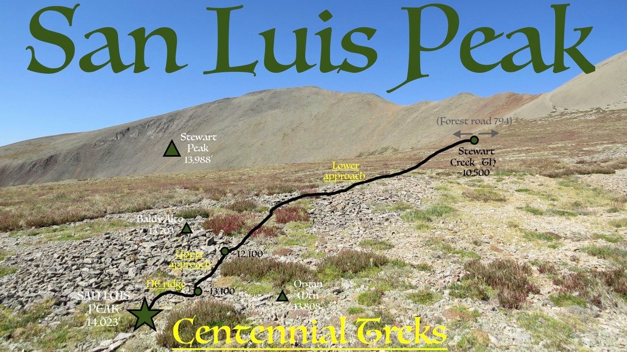 San Luis Peak - northeast ridge route