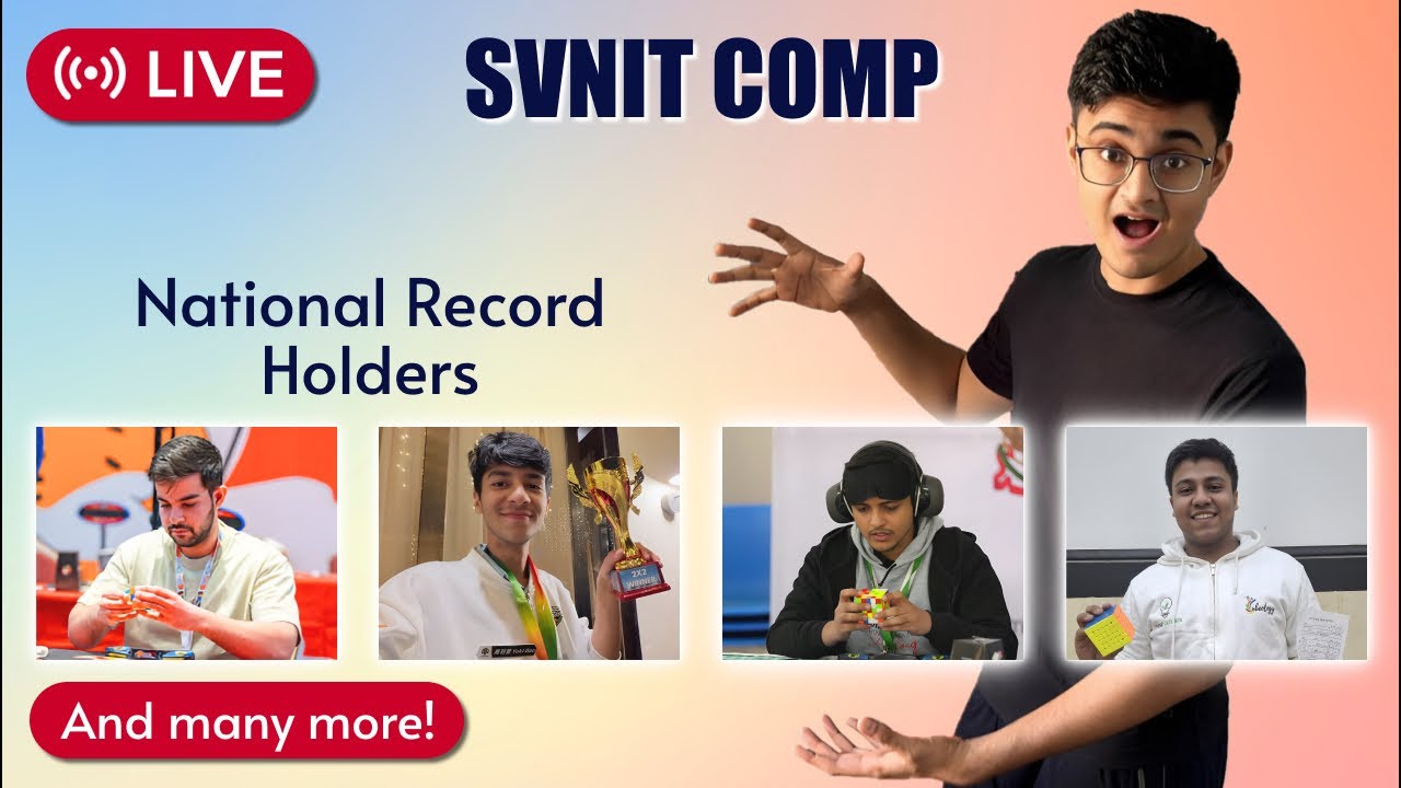 India’s BIGGEST Cubers goes live in a WCA Competition!