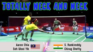 Neck \& Neck Aaron Chia\/Soh Wooi Yik x Satwiksairaj Rankireddy\/Chirag Shetty |World Championship 2022
