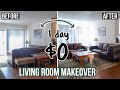 NO COST LIVING ROOM MAKEOVER | $0 Budget to Maximize Living Room Layout